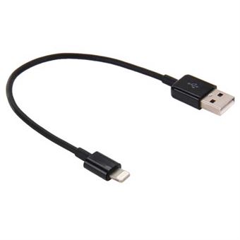 Mini Lightning-kabel 20 cm - svart